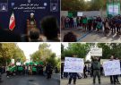 مراسم نمادین سال تحصیلی جدید دانشگاه‌ها با حضور رئیس جمهوری در دانشگاه تهران برگزار شد/ دانشجویان معترض مراسم را ترک کردند
