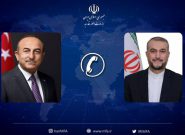 وزرای خارجه ایران و ترکیه پیرامون مناسبات دوجانبه باهم گفتگو کردند